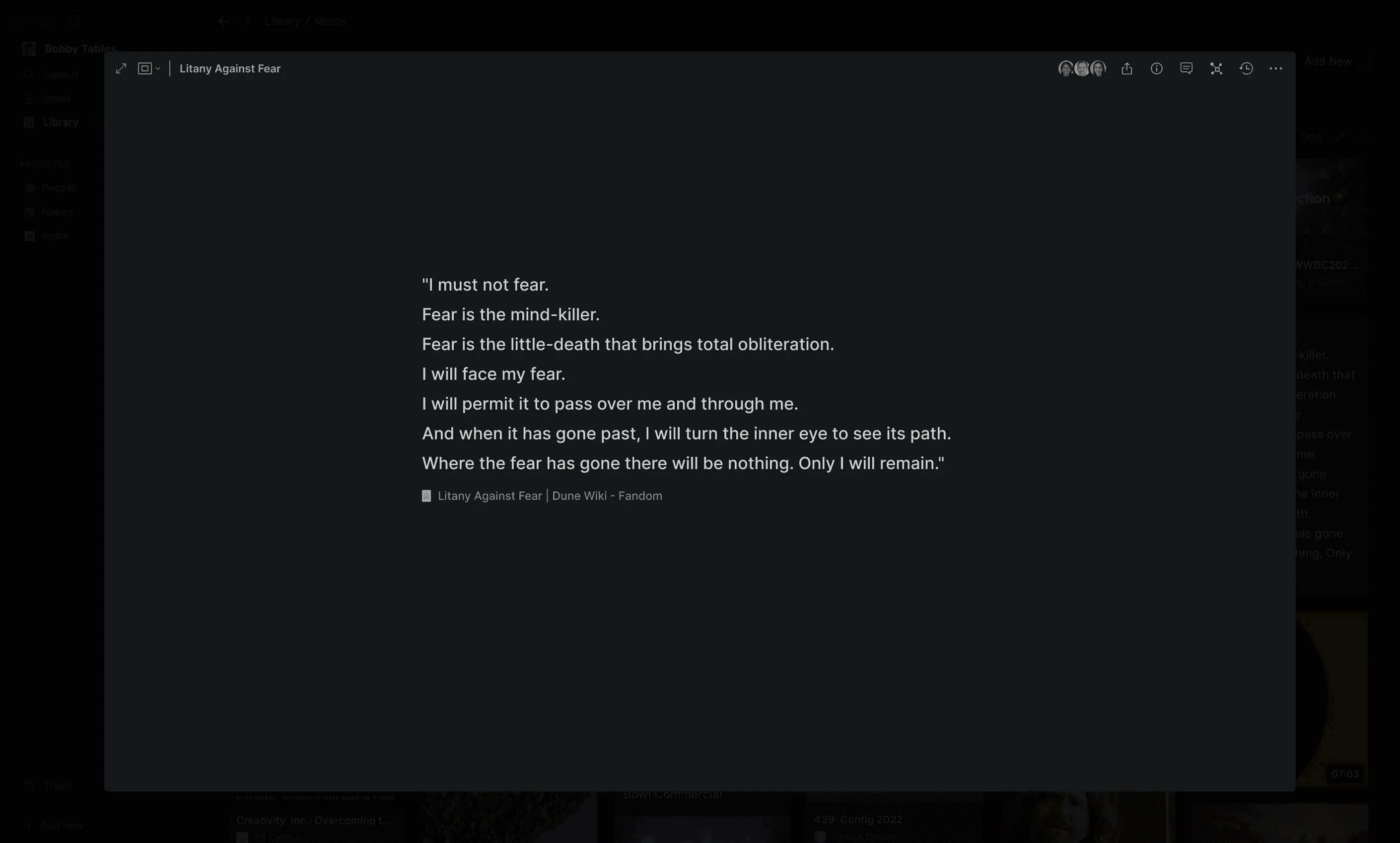 Hyperflow Library screen
