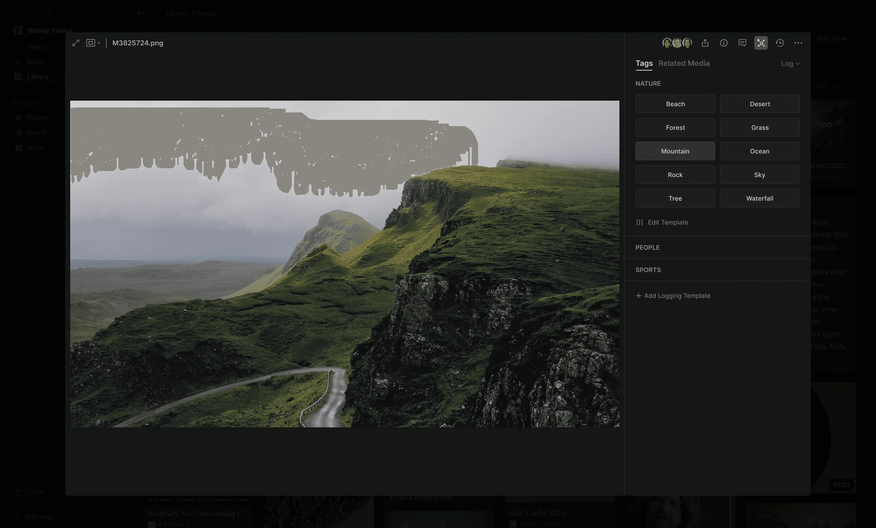 Hyperflow Library screen