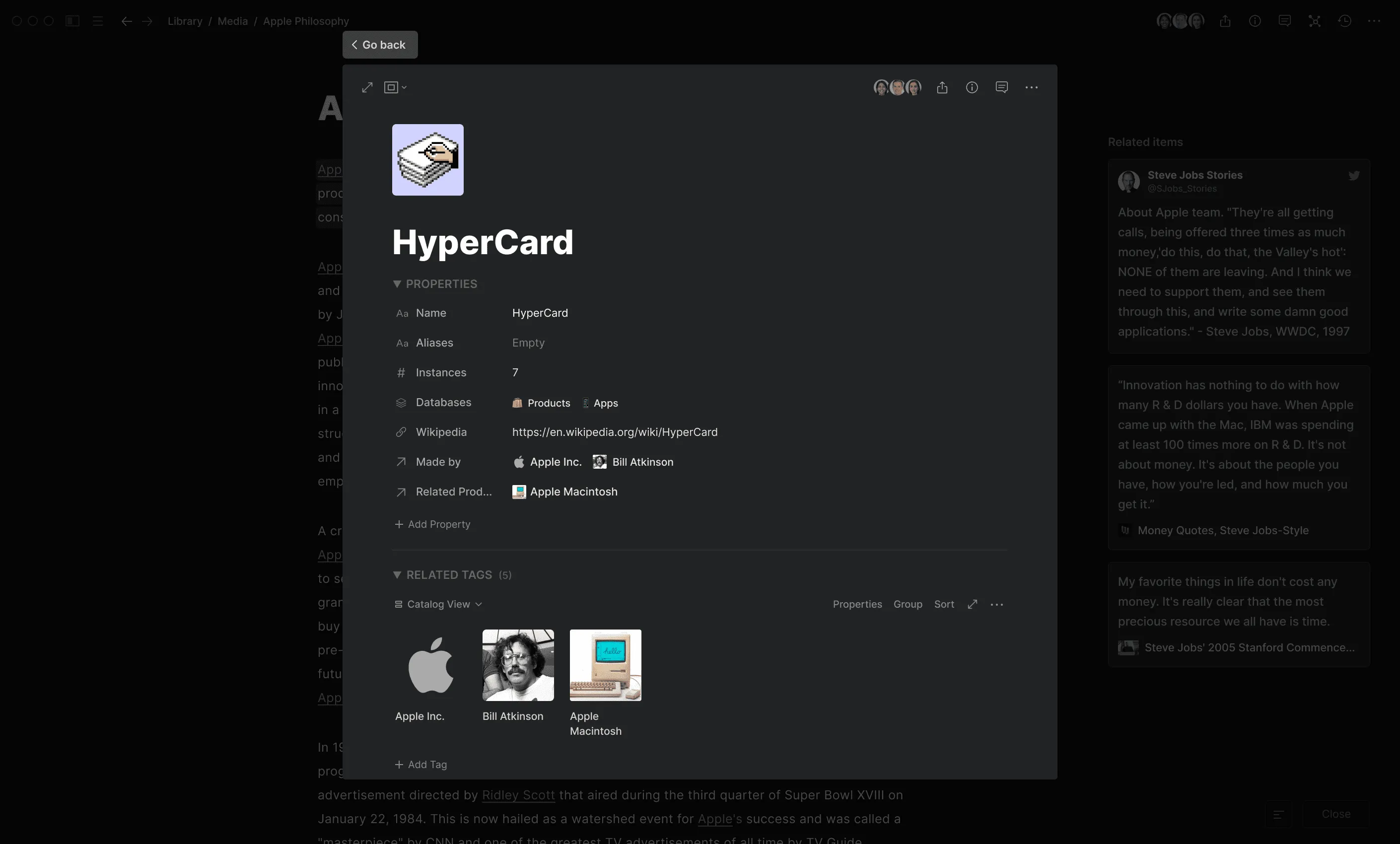 Hyperflow Library screen