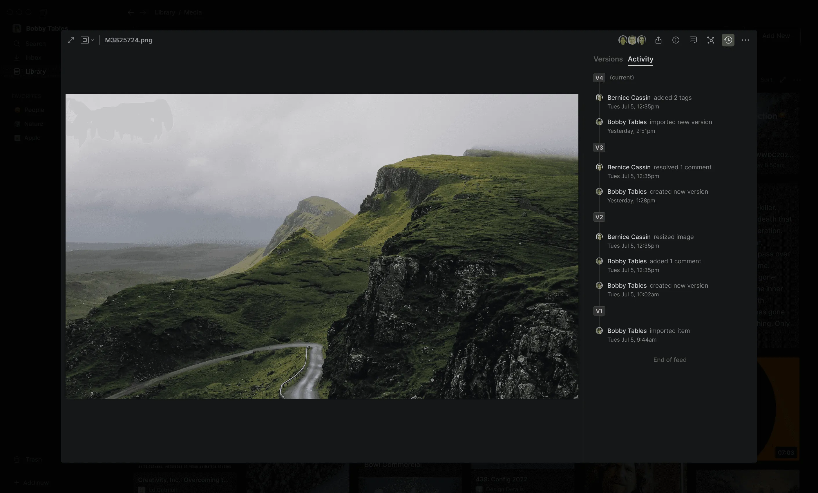 Hyperflow Library screen