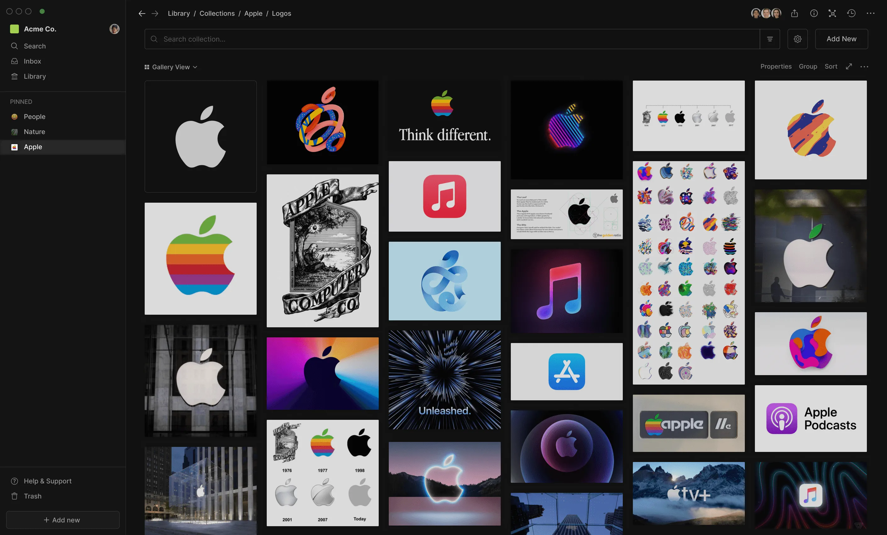 Hyperflow Library screen