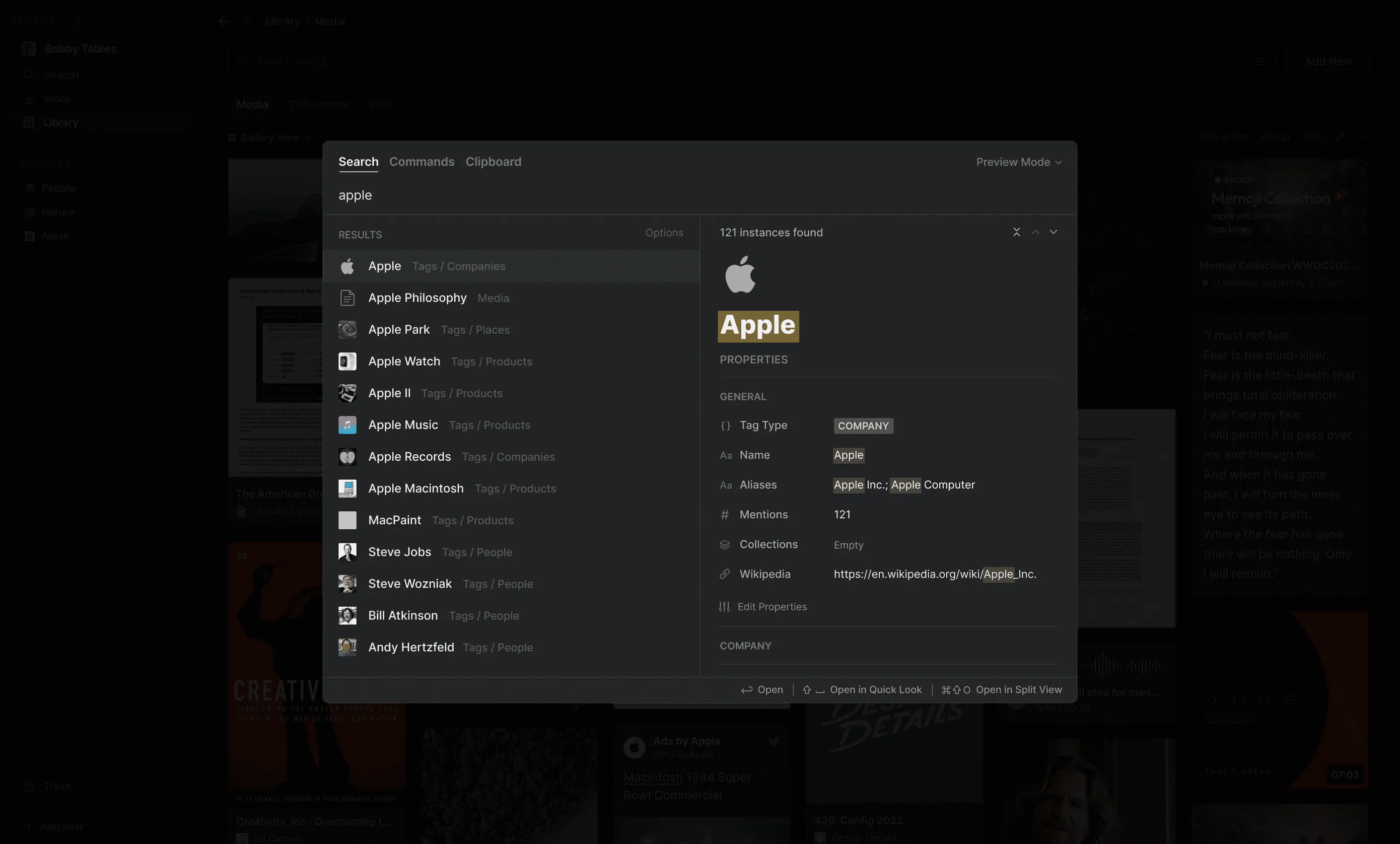 Hyperflow Library screen