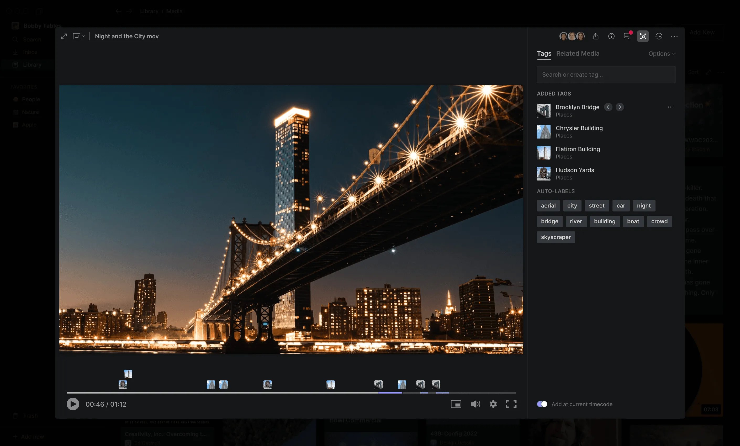 Hyperflow Library screen