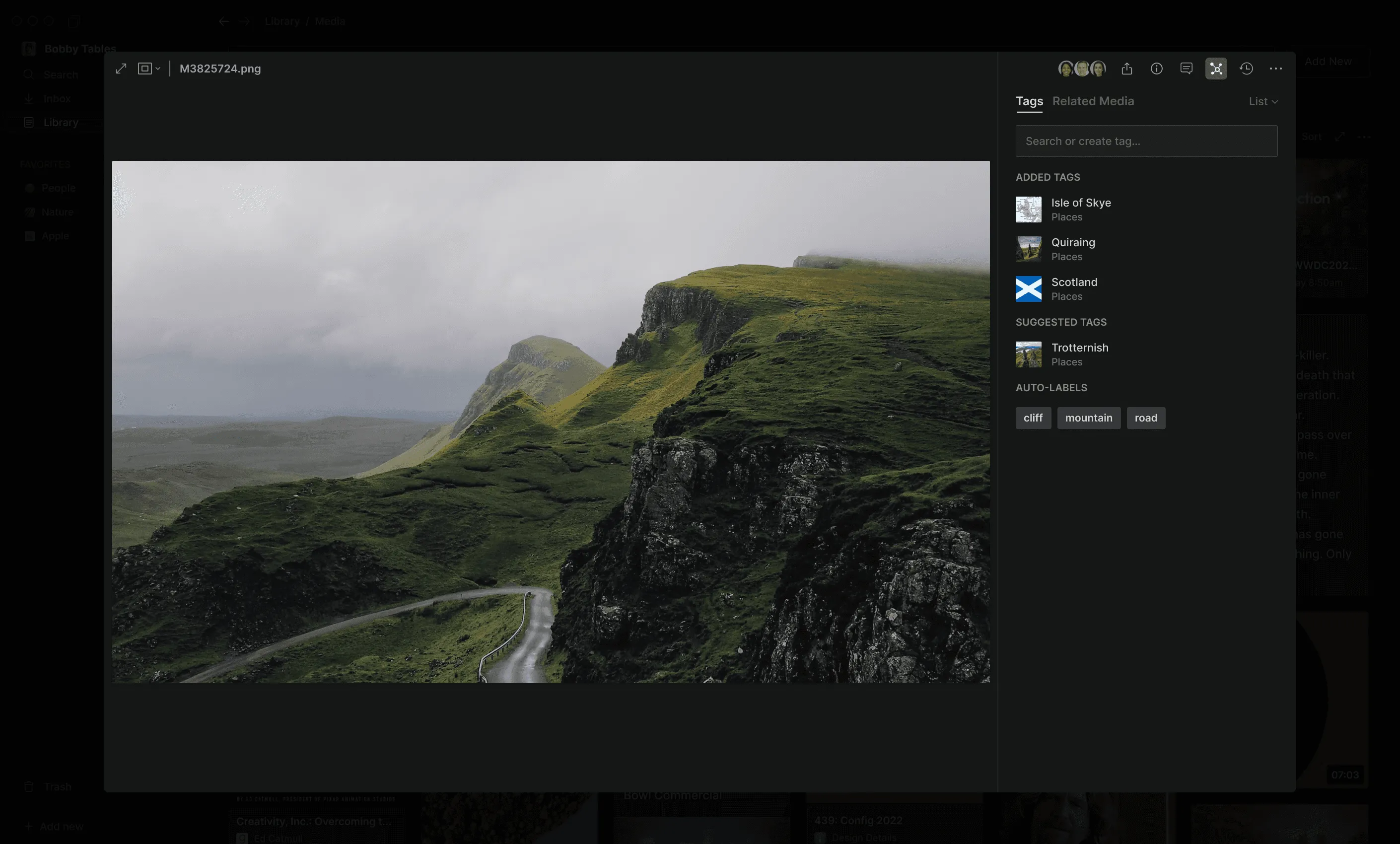Hyperflow Library screen
