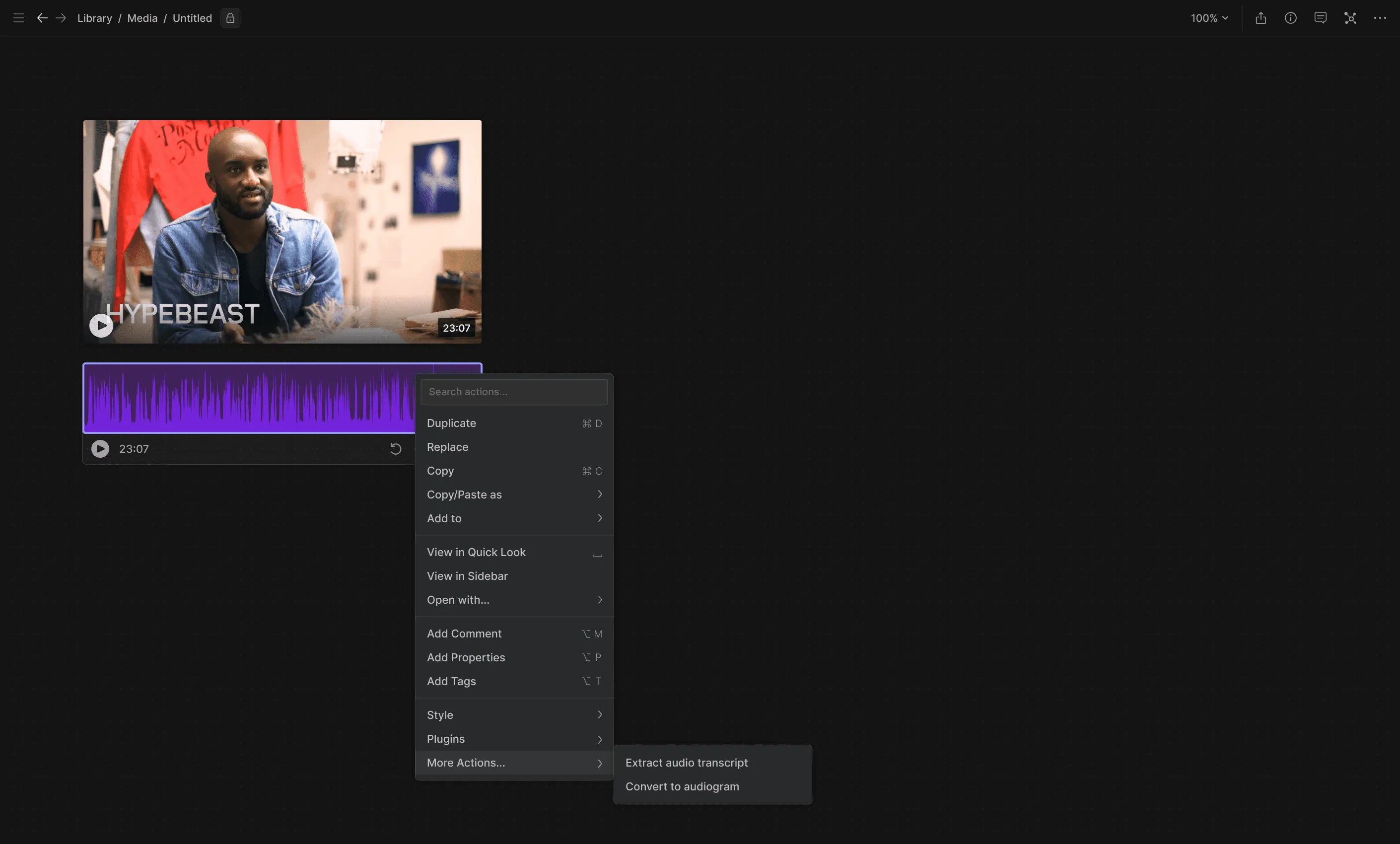 Hyperflow Canvas screen