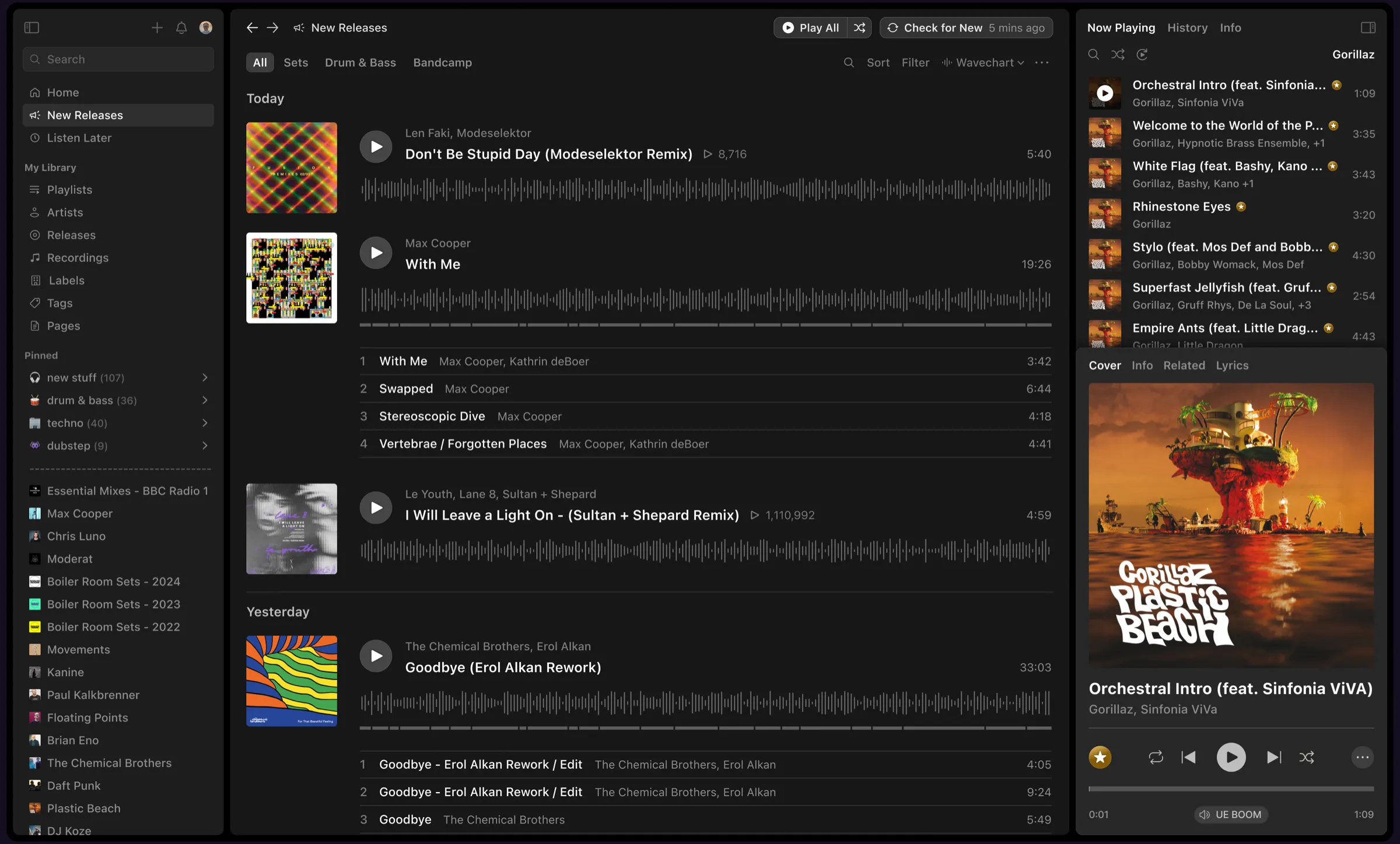 Overtone Desktop — main screen