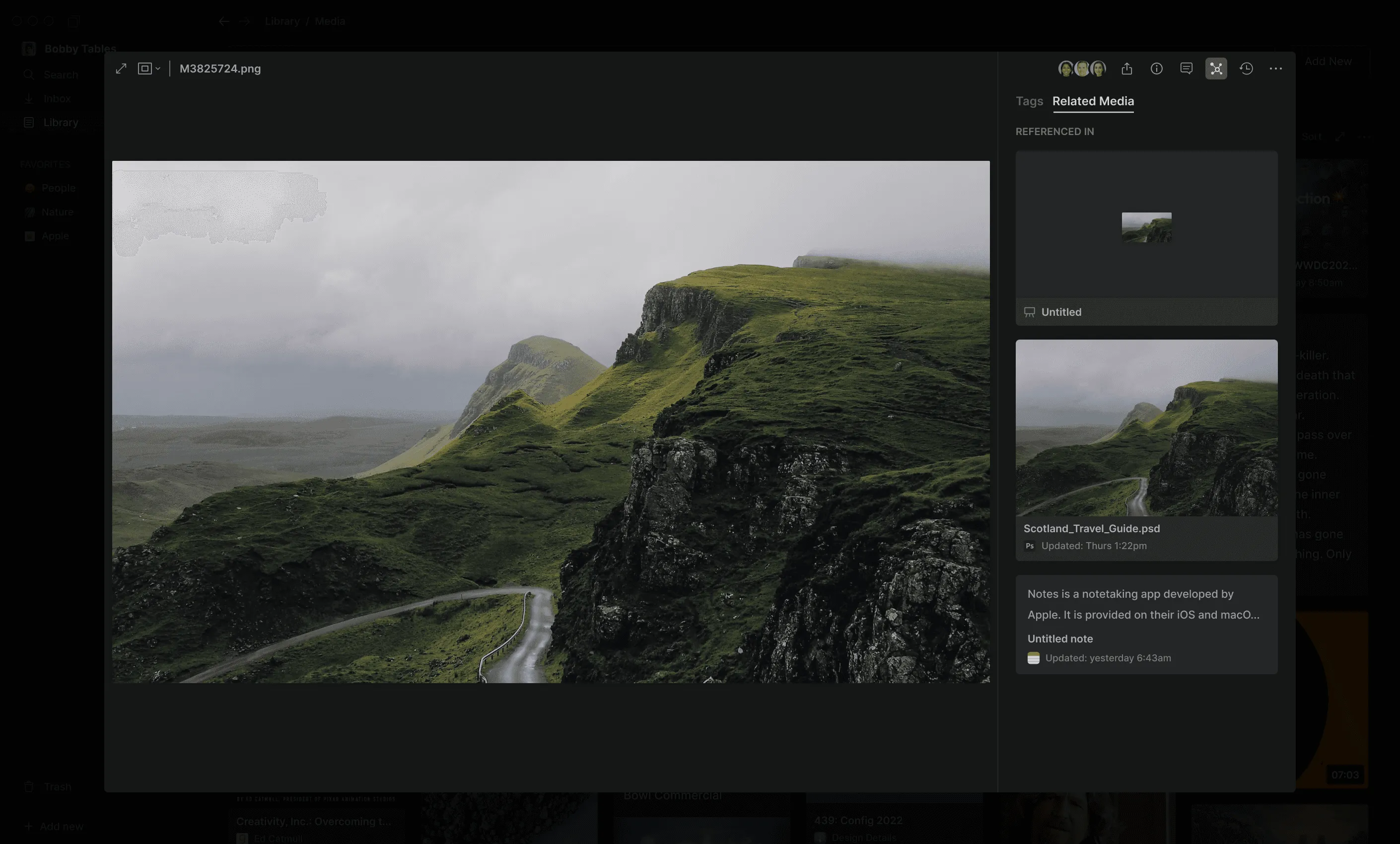 Hyperflow Library screen