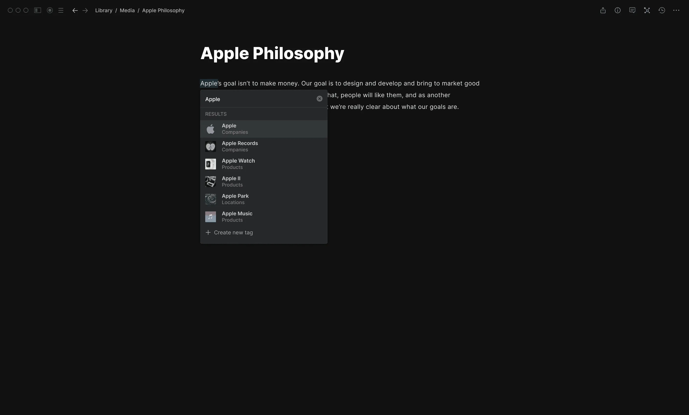 Hyperflow Library screen