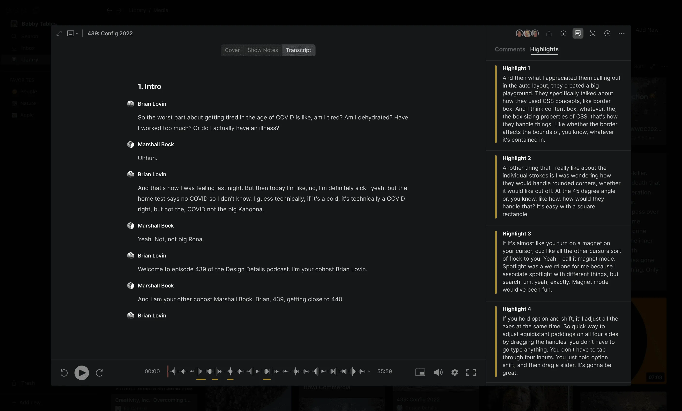 Hyperflow Library screen